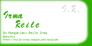 irma reile business card